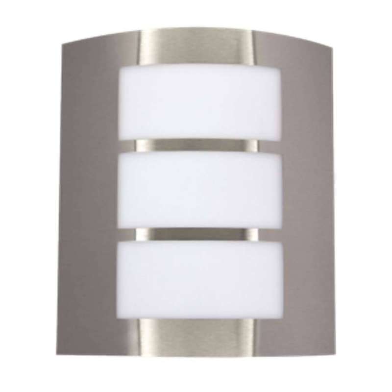BRIGHT STAR L039 Stainless Steel Wall Lantern With 2 Bar Cover, 11W, E27, Silver