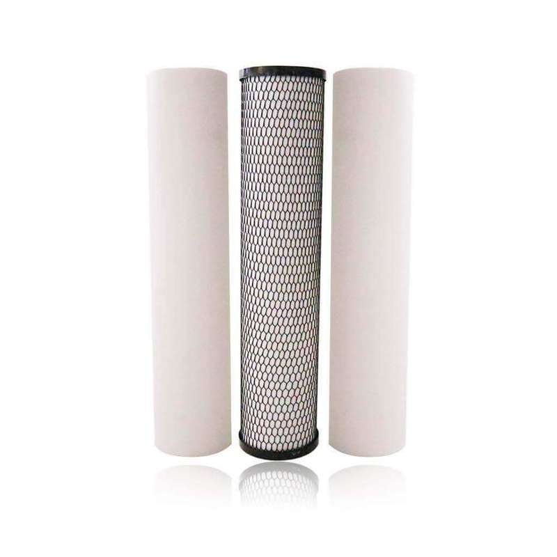 Big Blue Water Filter Replacement Pack, 20 Inch (5 Micron PP, Carbon Block & 1 Micron PP)