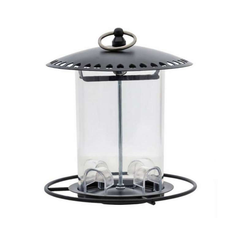 Bird Feeder With Heart Design, Suitable For All Birds, Black Metal