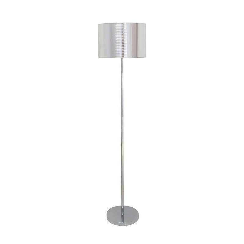 EUROLUX FL133 Floor Light, E27, 60W, Satin Chrome Base, Silver Shade