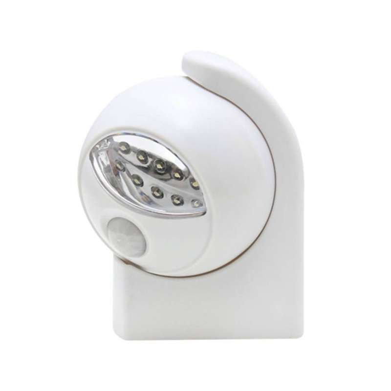 EUROLUX LED Adjustable Motion Sensor Light With Swivel Neck, 5 x 0.3W Integrated LED, White