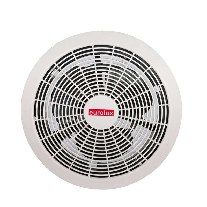 EUROLUX Round Extractor Fan, 8 Inch, White, 30W Motor