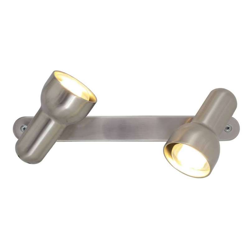 EUROLUX S314SC Turbo Spot Light On Bar Mount, 2 x E27, R63, 60W, Satin Chrome