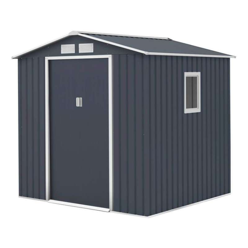 FRAGRAM GS001 Galvanised Steel Garden Shed, Powder Coated, 58kg