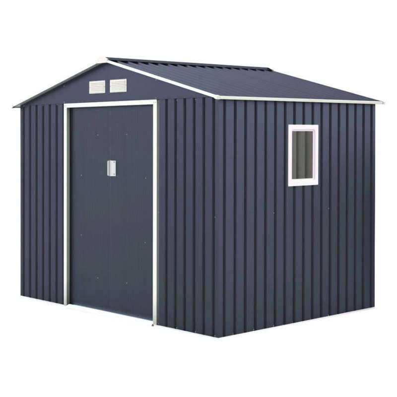 FRAGRAM GS002 Galvanised Steel Garden Shed, Powder Coated, 65kg