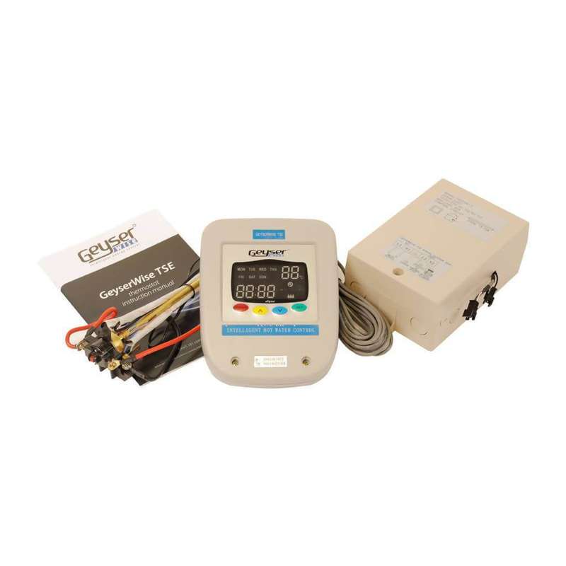 GEYSERWISE TSE Geyser Controller Kit, Electronic Thermostat, Programmable Timer for Electric or T...
