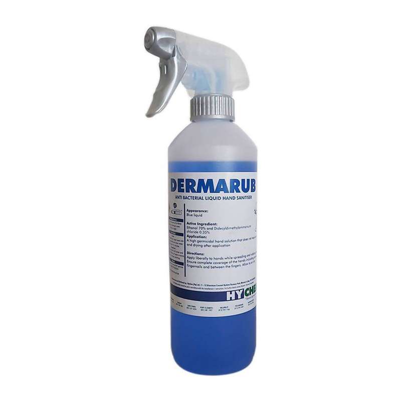 HYCHEM Dermarub Liquid Hand Sanitiser @ 70% Alcohol, 500ml