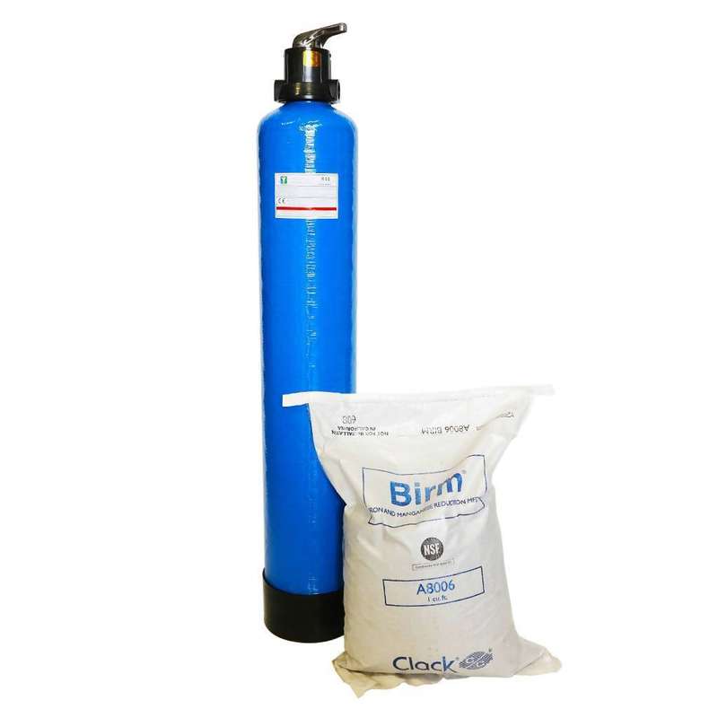 Iron Removal Filter For Borehole & Wellpoint Water With FRP 8x44, Manual Backwash Head & Birm Med...