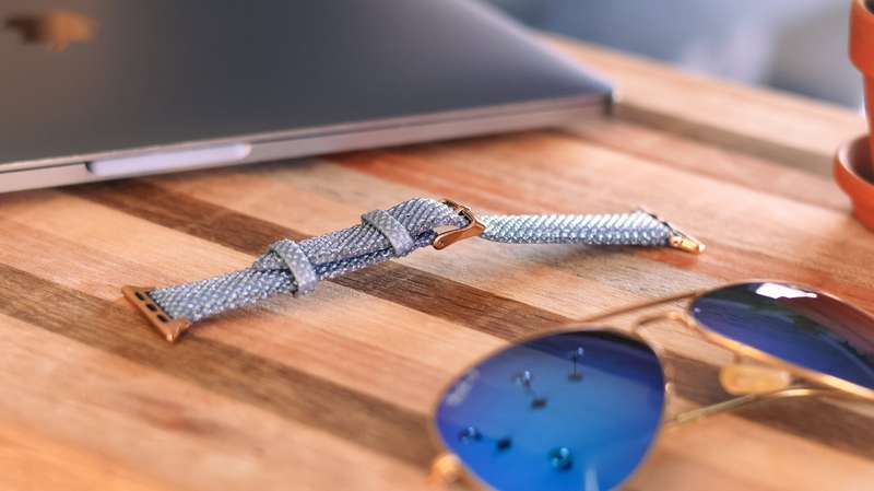 Fabulously Fit Sparkly leather replacement strap for Apple Watch 38/40/41mm