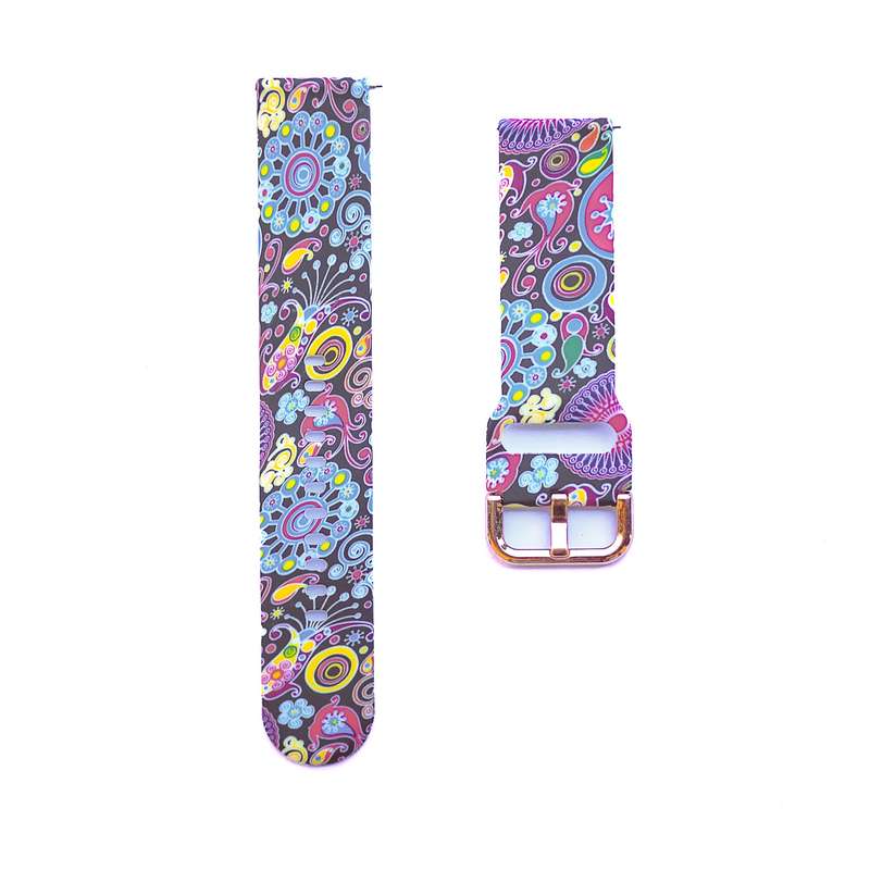 Fabulously Fit Silicone Pattern Replacement Strap -  Garmin/Samsung/Huawei - 22mm