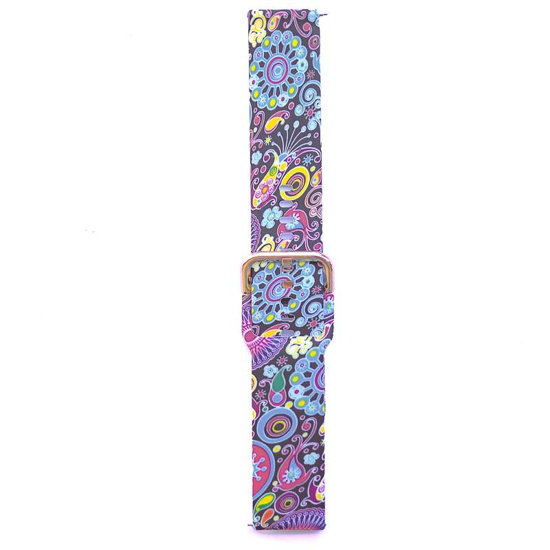 Fabulously Fit Silicone Pattern Replacement Strap -  Garmin/Samsung/Huawei - 22mm