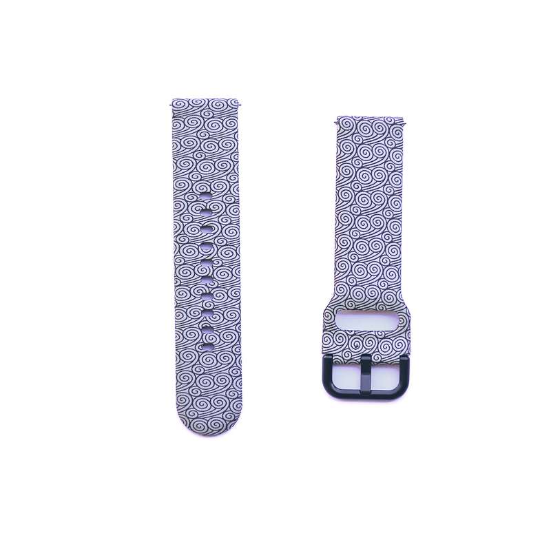 Fabulously Fit Silicone Pattern Replacement Strap -  Garmin/Samsung/Huawei - 22mm