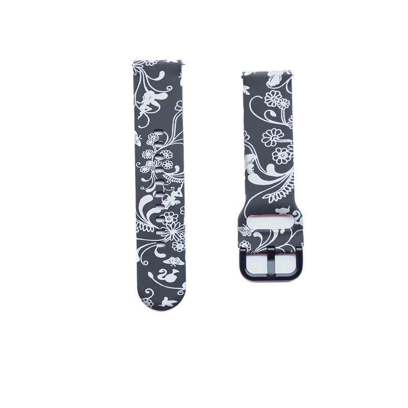 Fabulously Fit Silicone Pattern Replacement Strap -  Garmin/Samsung/Huawei - 22mm