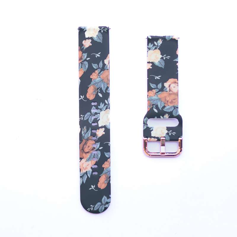 Fabulously Fit Silicone Pattern Replacement Strap -  Garmin/Samsung/Huawei - 22mm