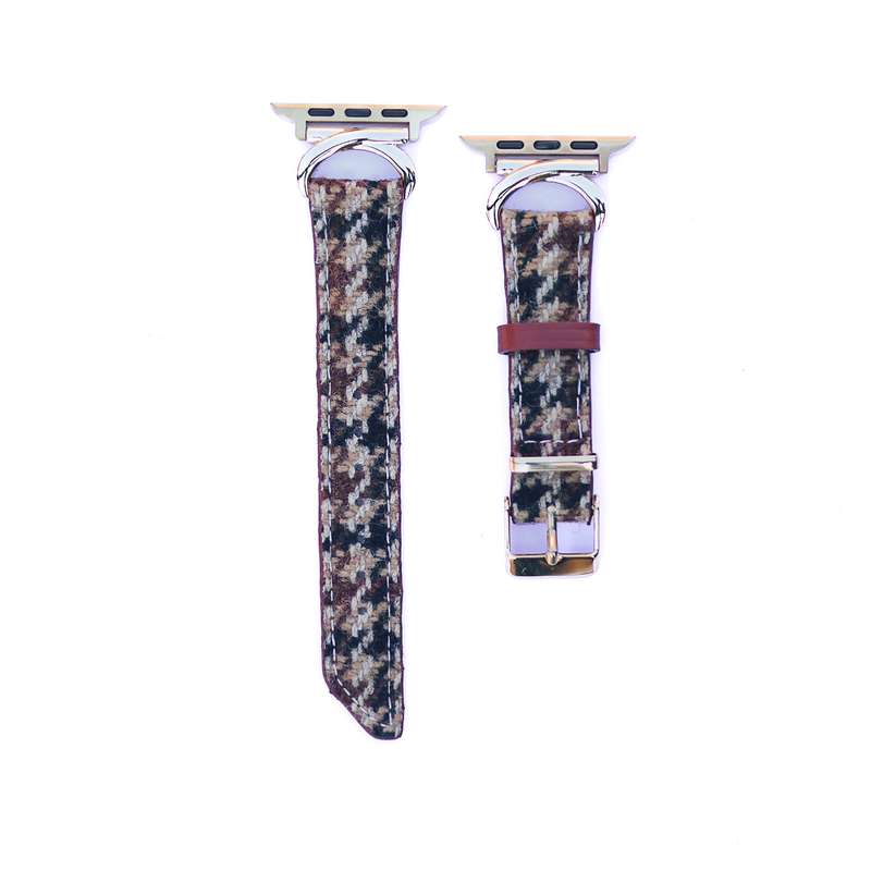 Fabulously Fit plaid leather replacement strap for Apple Watch 38/40/41mm