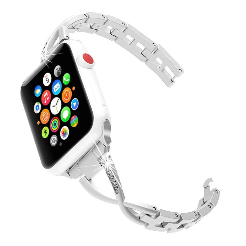 Apple watch silver diamanté linked strap