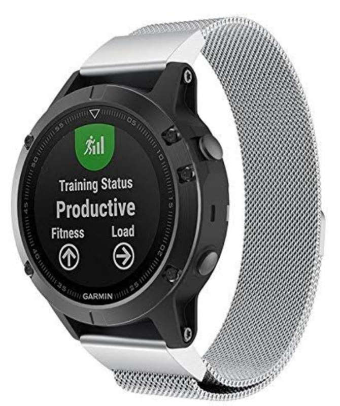 Garmin Fenix 5S/5S plus silver metallic strap