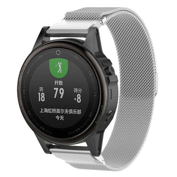 Garmin Fenix 5S/5S plus silver metallic strap