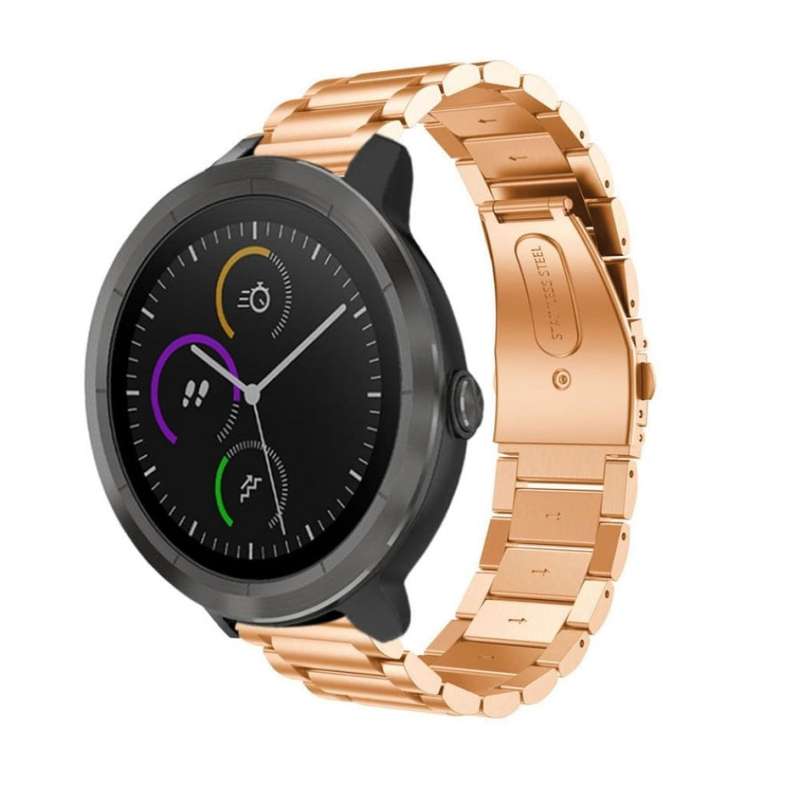 Garmin Vivoactive 3 rose gold stainless steel link strap