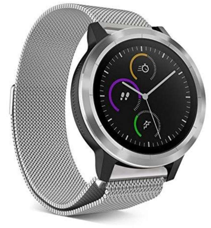 Garmin Vivoactive 3 silver metallic strap