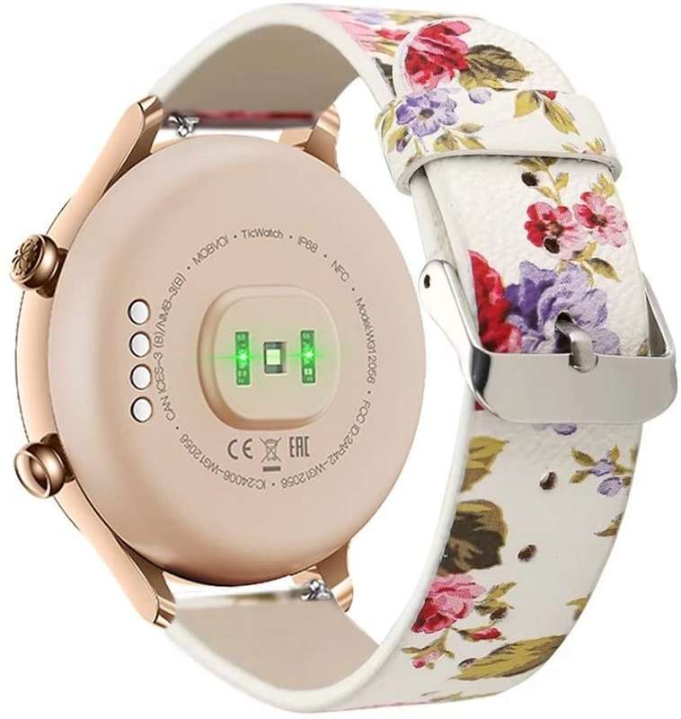 Garmin Vivoactive 4s white floral strap