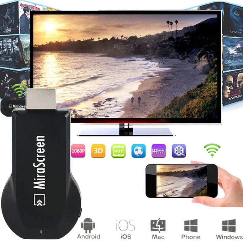MiraScreen TV Stick 1080P HDMI Dongle Wireless Receiver DLNA Airplay Miracast For Chromecast Appl...