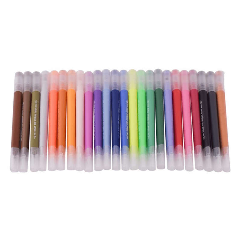 24-Piece Dual Tip Brush Pen Set