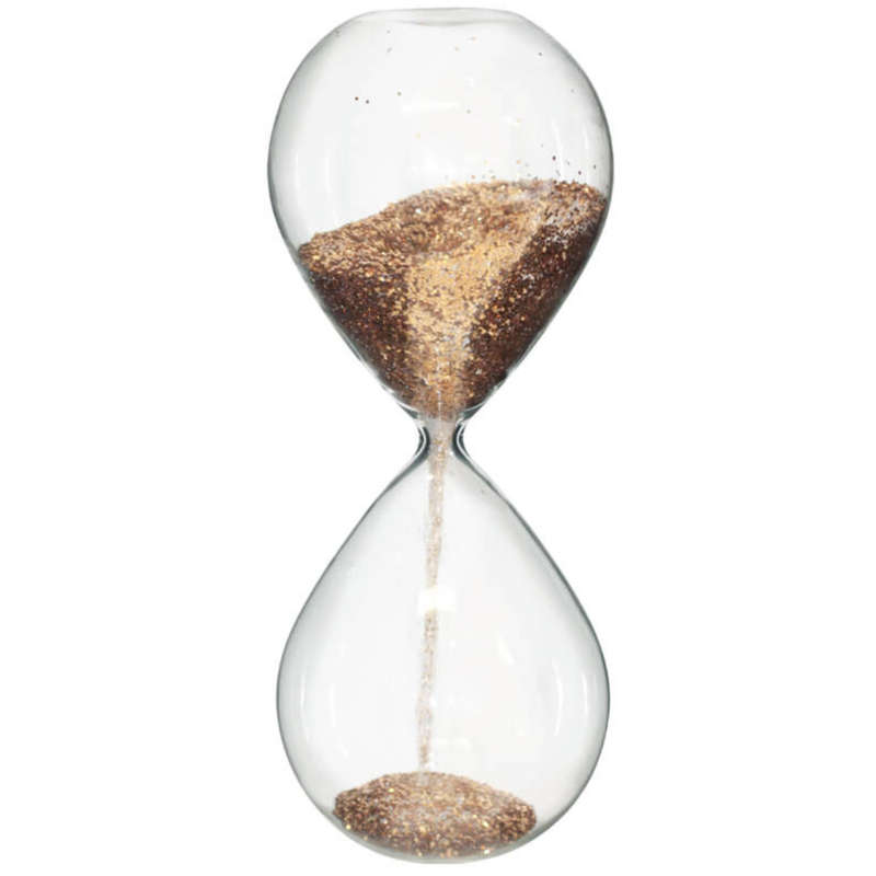 Glass Glitter Hourglass