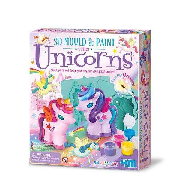4M 3D Mould & Paint  Glitter Unicorns