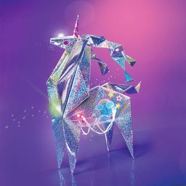 4M - Holographic Light Up Origami Unicorn