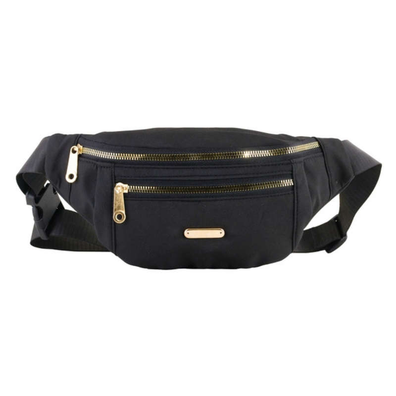 Triple Zip Moon Bag