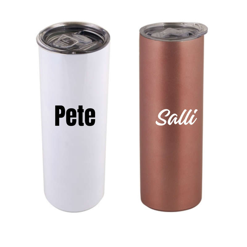 Cylindrical Stainless Steel Tumbler - 600ml