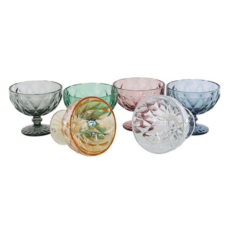 Trent Coloured Glass Dessert Bowls - Set of 6