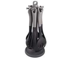 6pc Kitchen Utensils & Rotating Stand