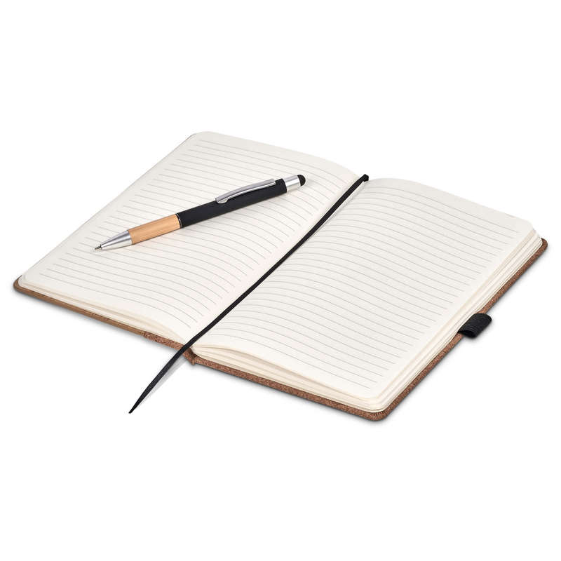Okiyo Eri Bamboo & Cork Notebook Pen Set