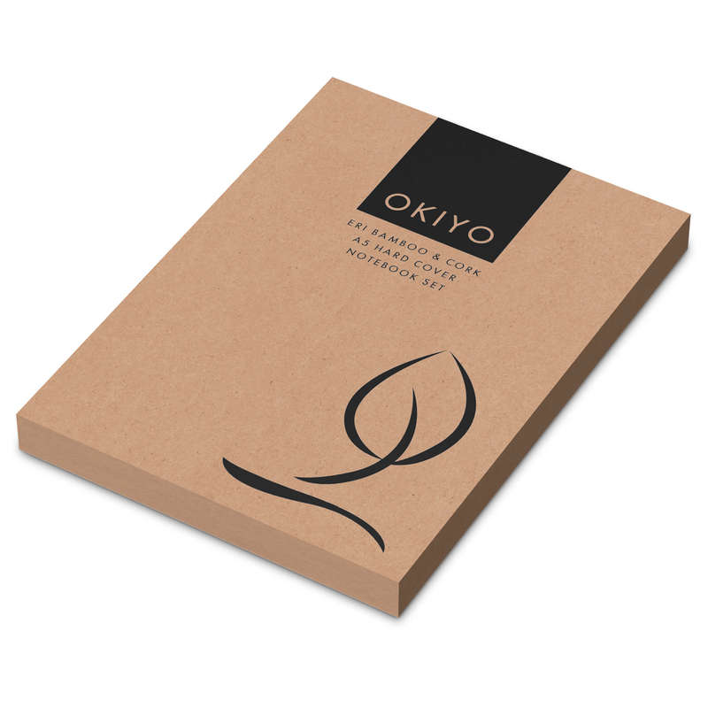 Okiyo Eri Bamboo & Cork Notebook Pen Set