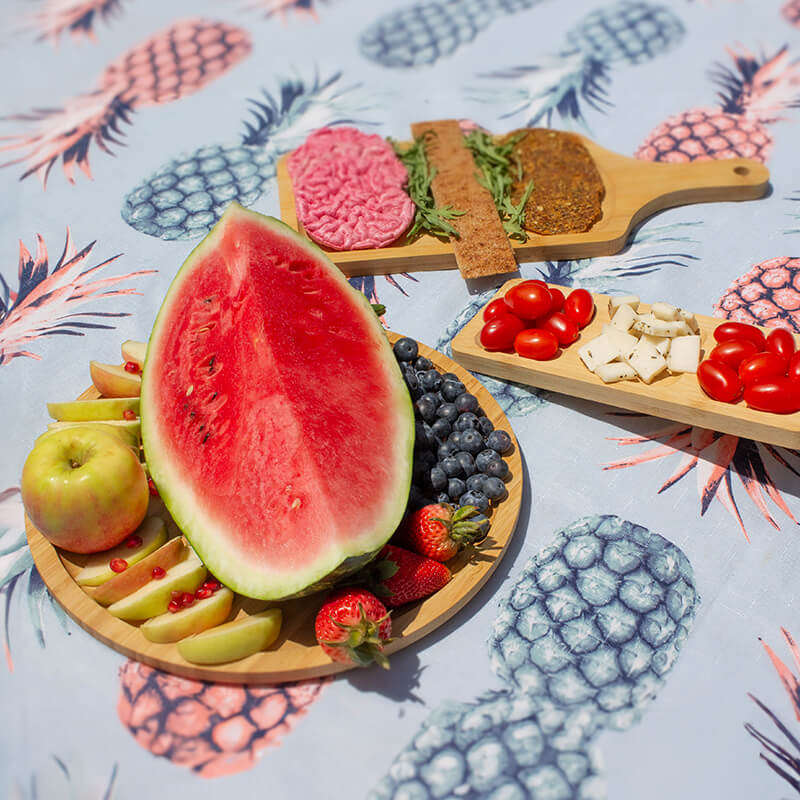 Bamboo Handle Serving Tray