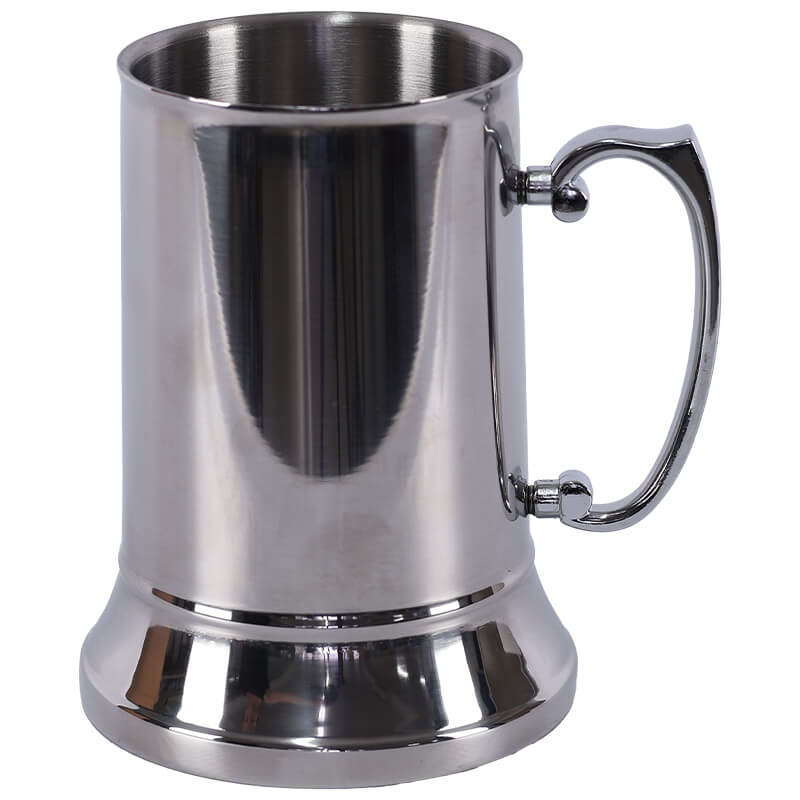 Stainless Steel Double Wall Beer Mug - 550ml