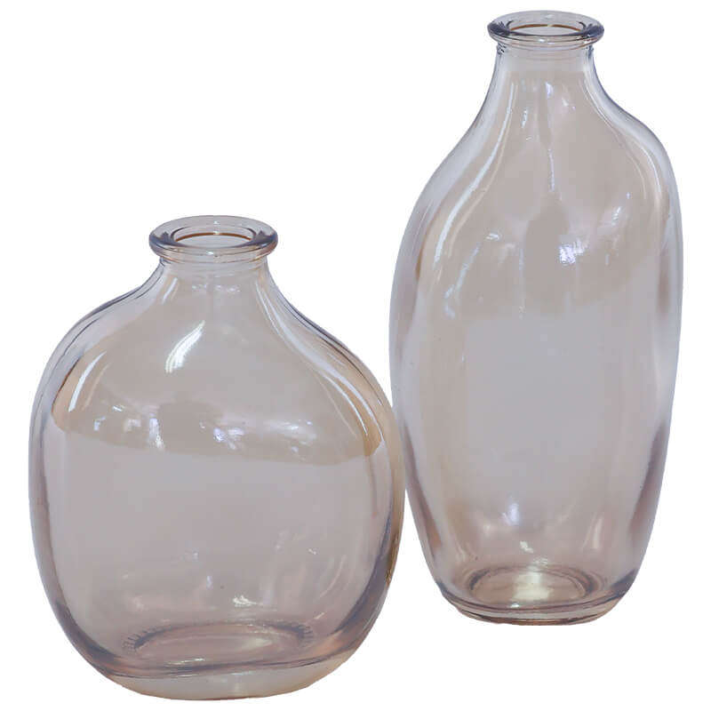 Organic Glass Posy Vase - Amber