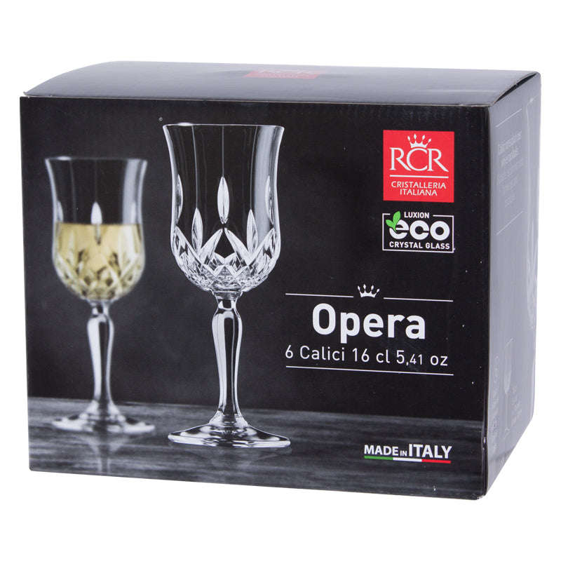 Luxion Crystal Opera Wine Glasses 230ml - Set of 6