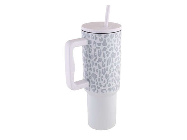 Leopard Print Stainless Steel Travel Mug - 1200ml
