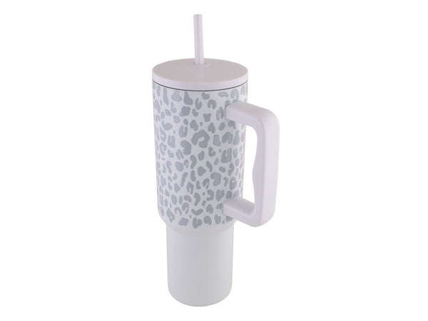 Leopard Print Stainless Steel Travel Mug - 1200ml