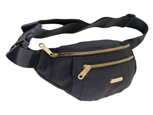 Triple Zip Moon Bag
