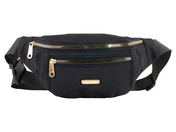 Triple Zip Moon Bag