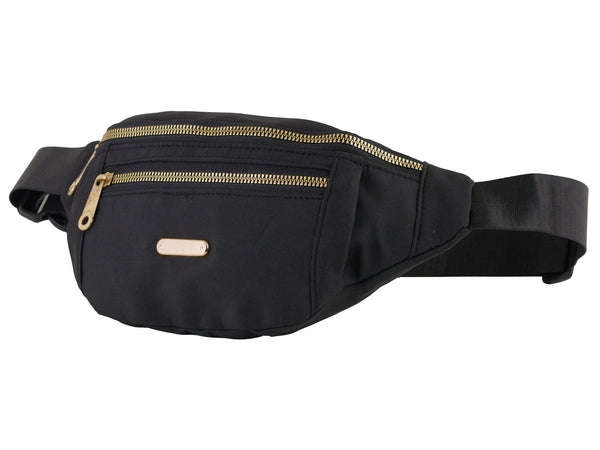 Triple Zip Moon Bag