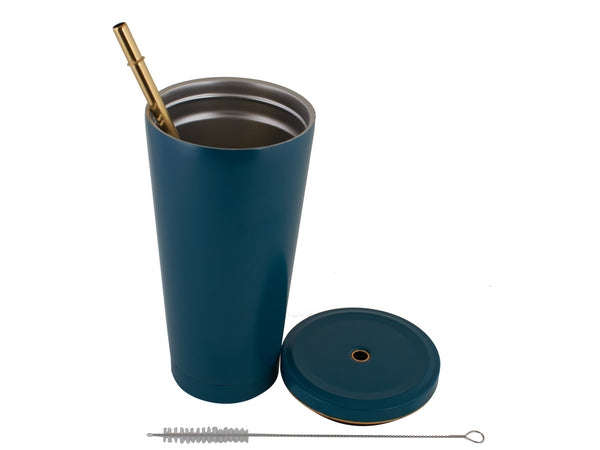 Opal Stainless Steel Tumbler with Straw - 500ml