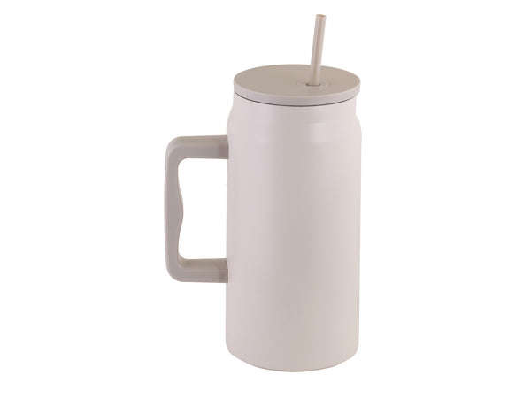 Thirst Quencher Stainless Steel Mug with Straw - 1500ml