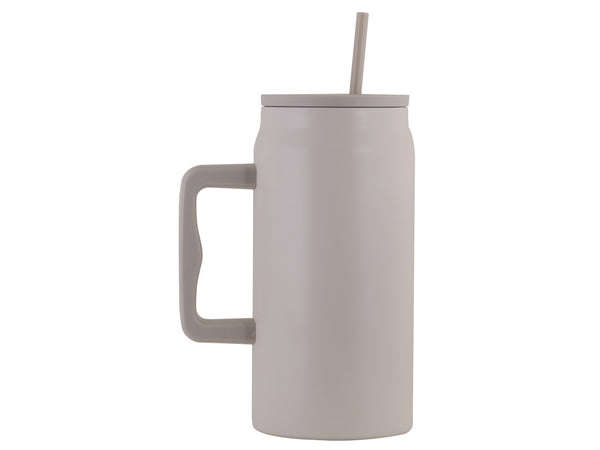 Thirst Quencher Stainless Steel Mug with Straw - 1500ml