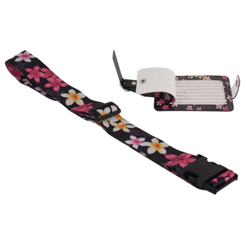 Floral Luggage Strap & Tag