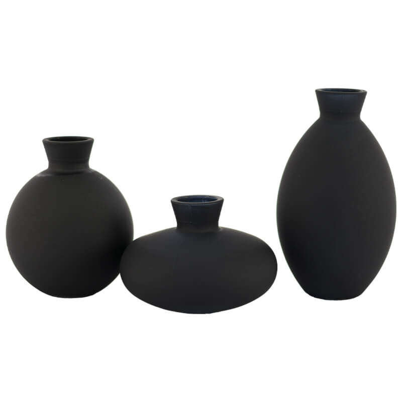 Bud Glass Coloured Mini Vases - 3pc Set